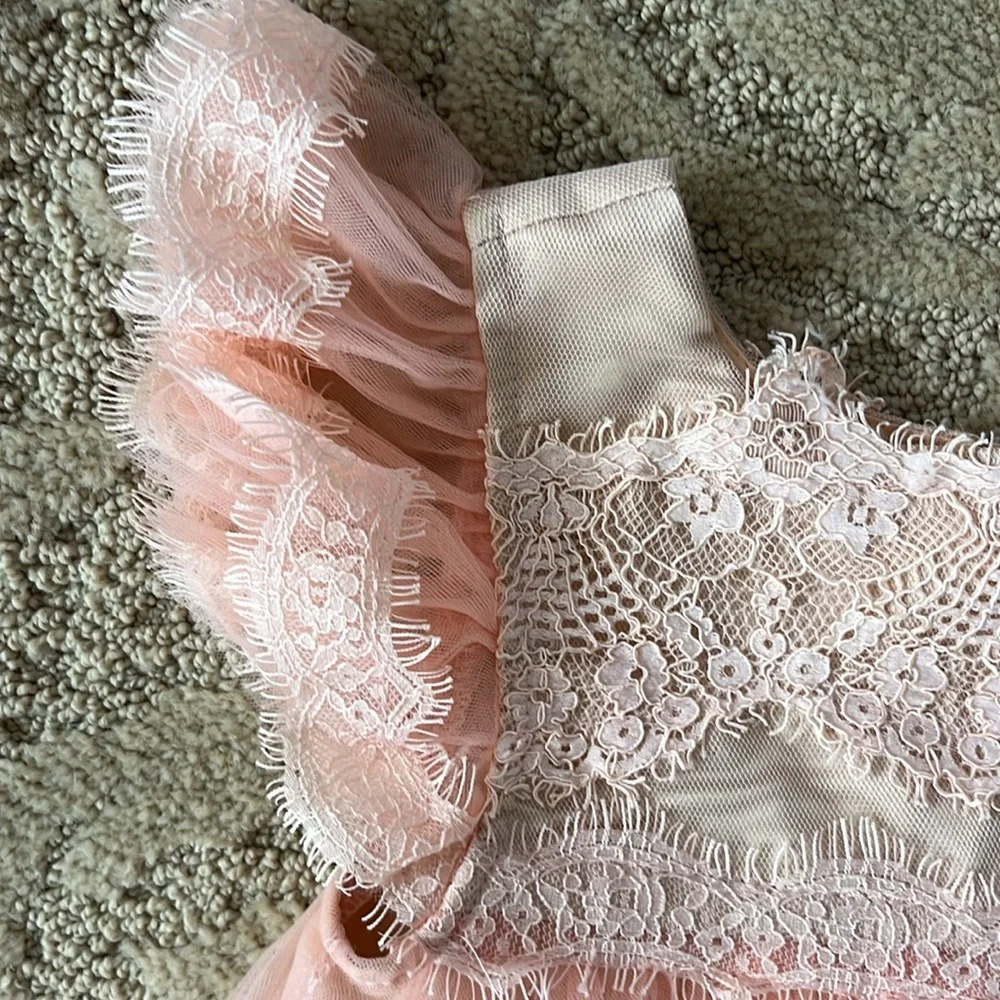 Trish Scully Child Peach Tulle Dress Size 5